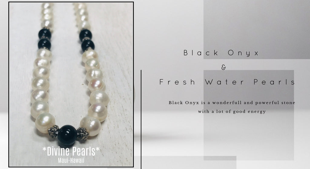 Black Onyx & Fresh water pearls
