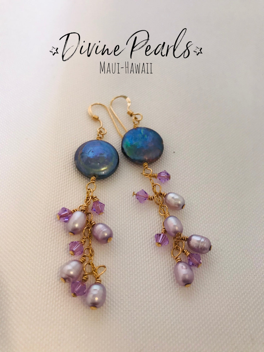 Coin pearls freshwater pearls earrings