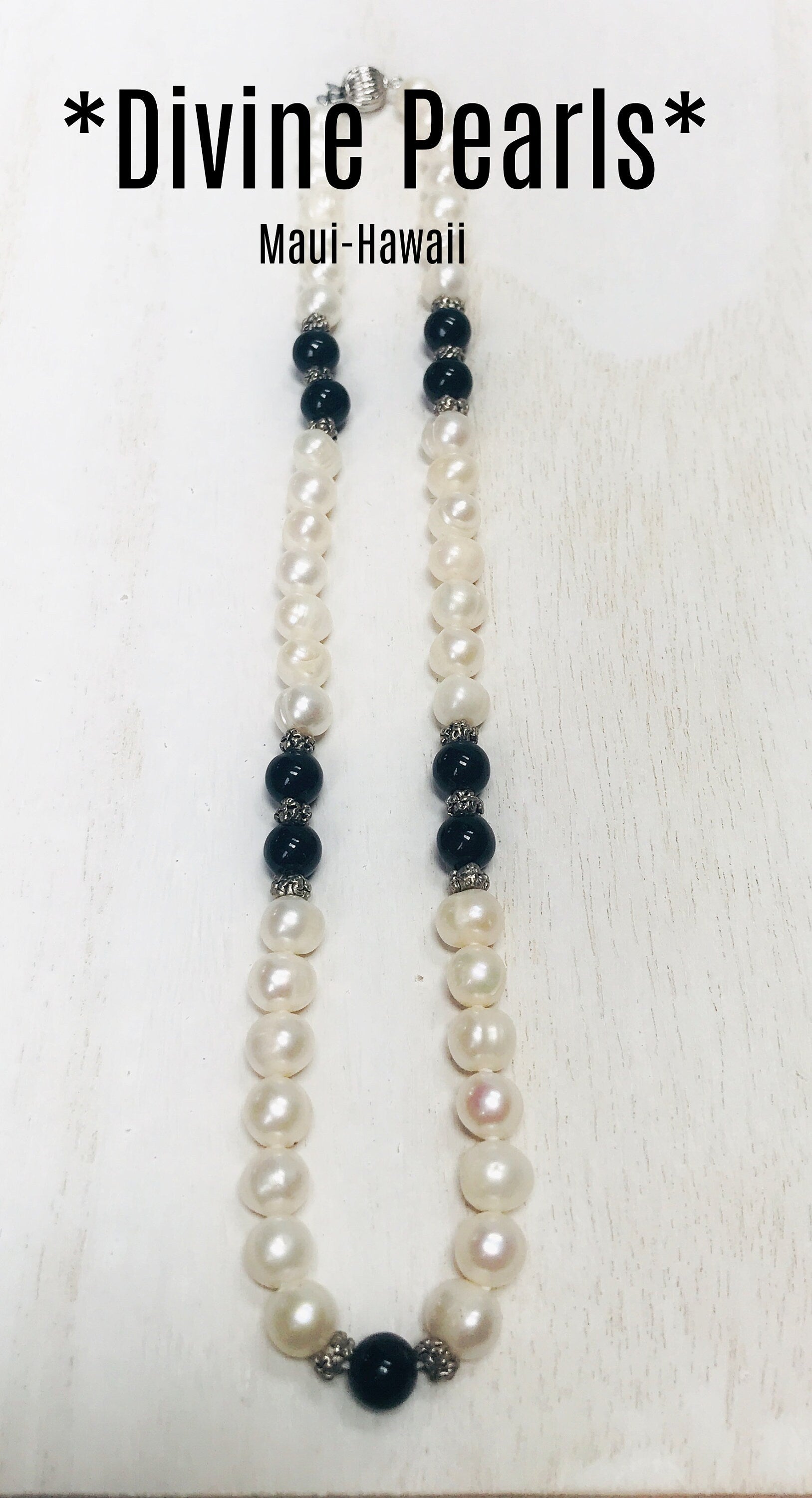 Black Onyx & Fresh water pearls