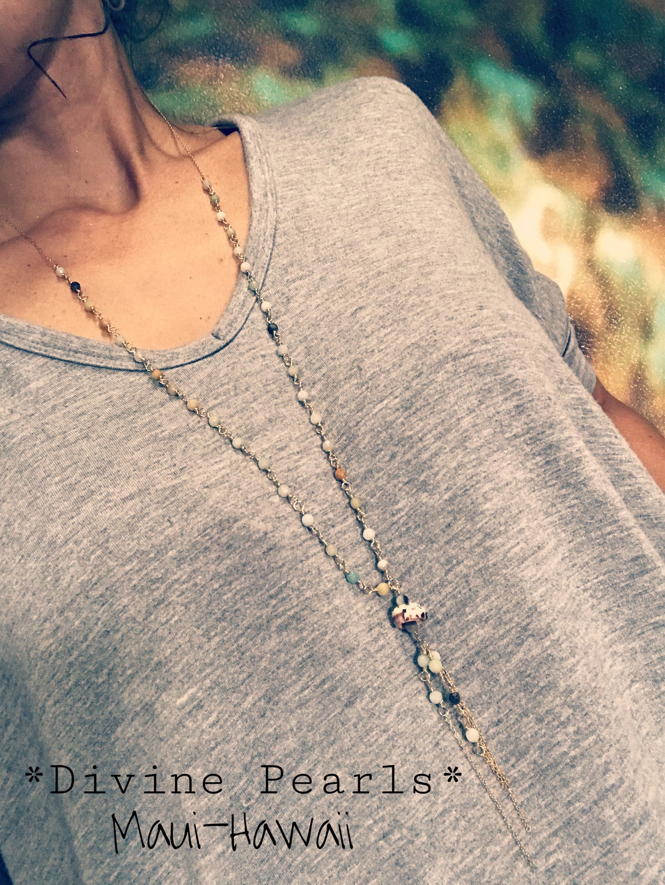 24" long hand faceted gems 14kgf