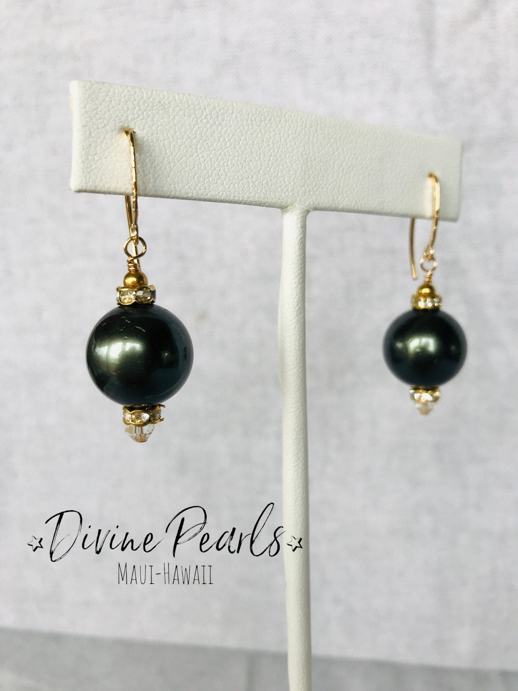 Gold & Black earrings