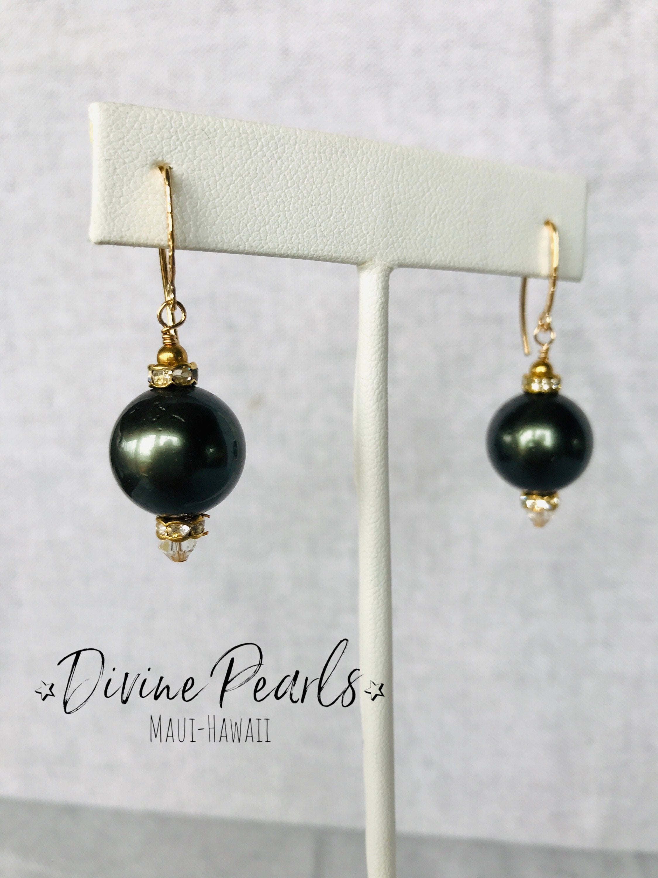 Gold & Black earrings