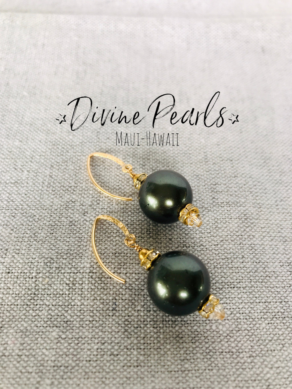 Gold & Black earrings