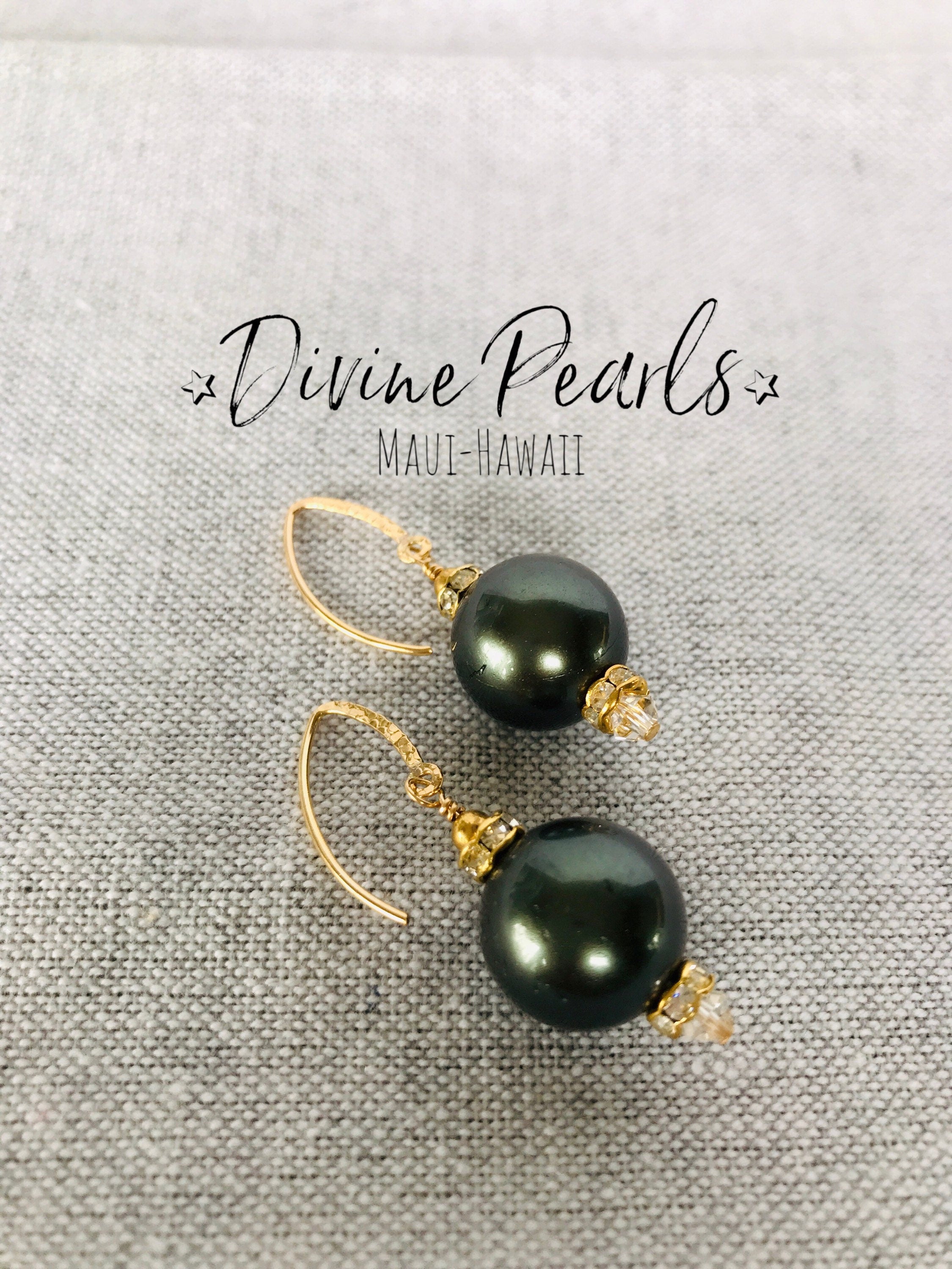 Gold & Black earrings