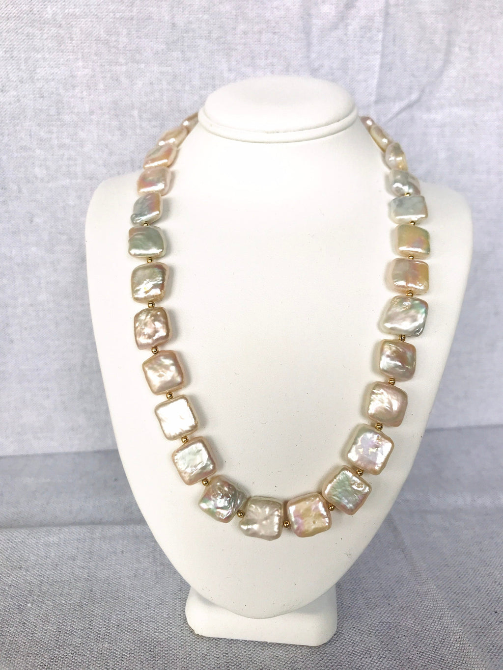Nacar & rose color coin pearls