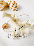 Sterling Silver Bangle Cone Puka shell Bracelet
