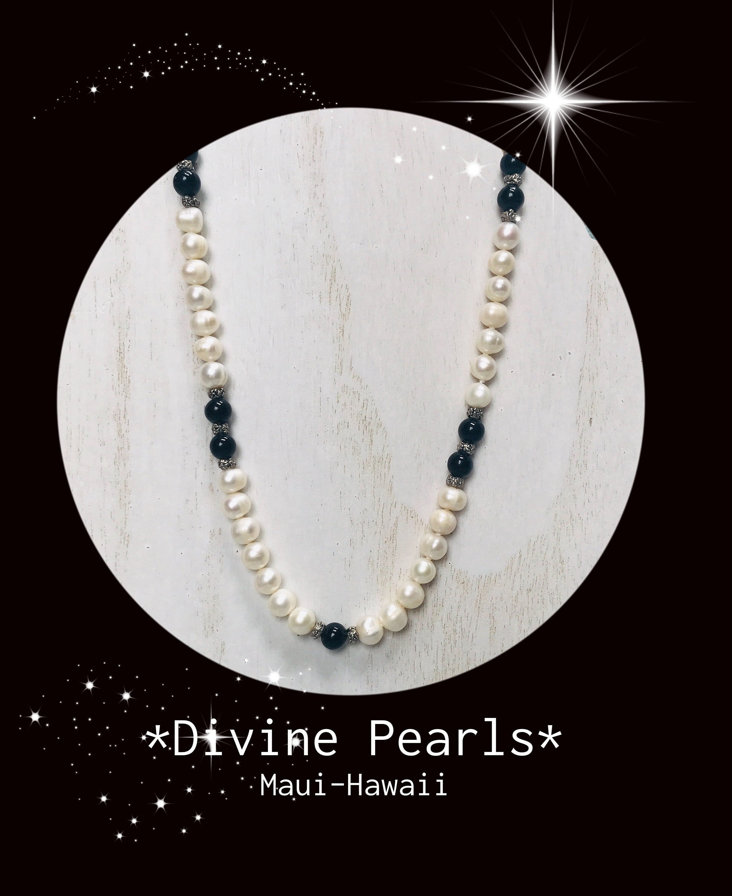 Black Onyx & Fresh water pearls