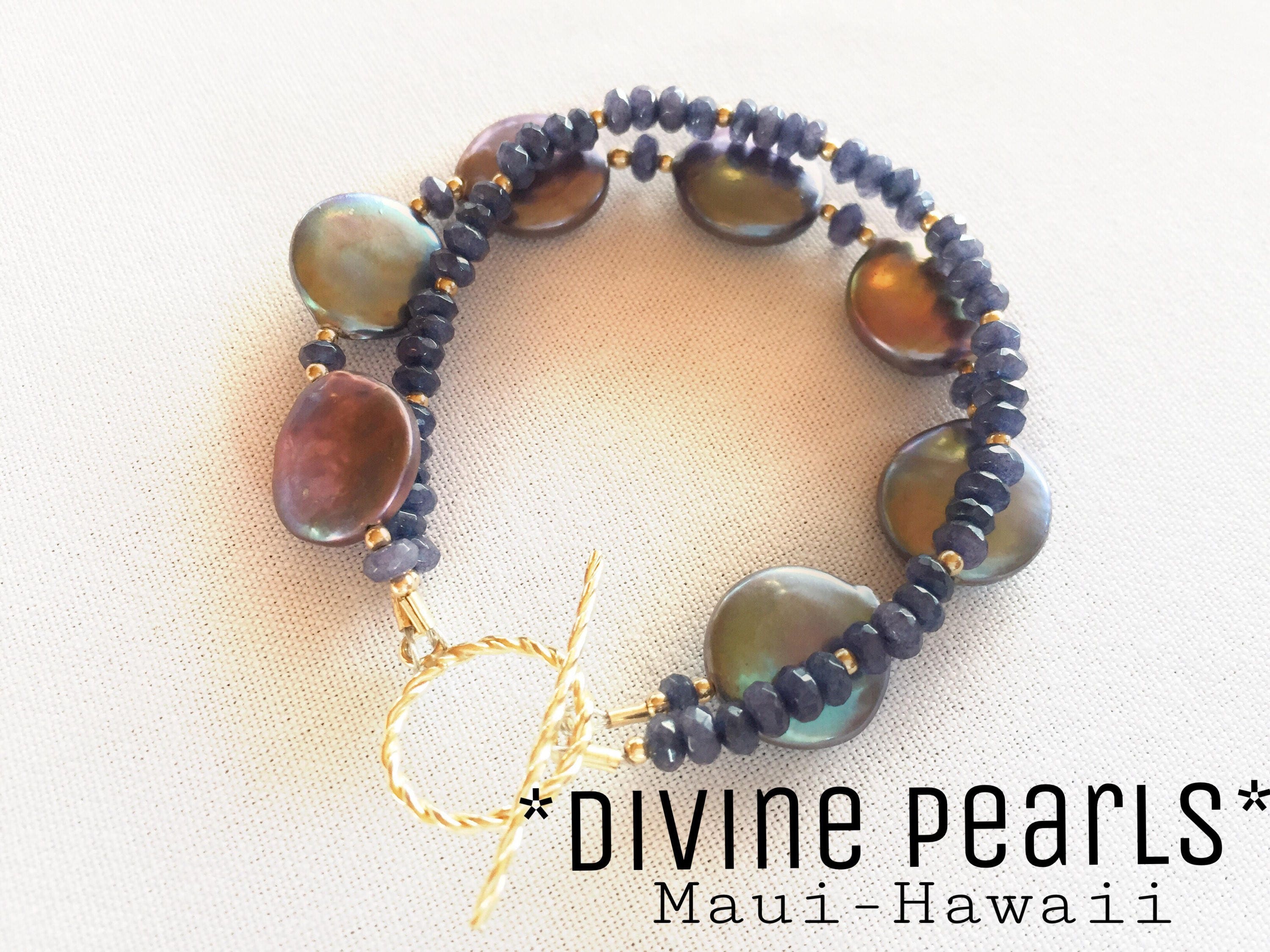 Beautiful Coin Bracelet & Sapphire.