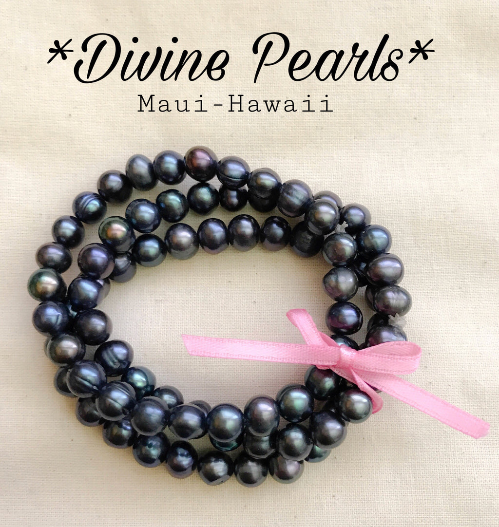 Fresh water Black pearls bracelets