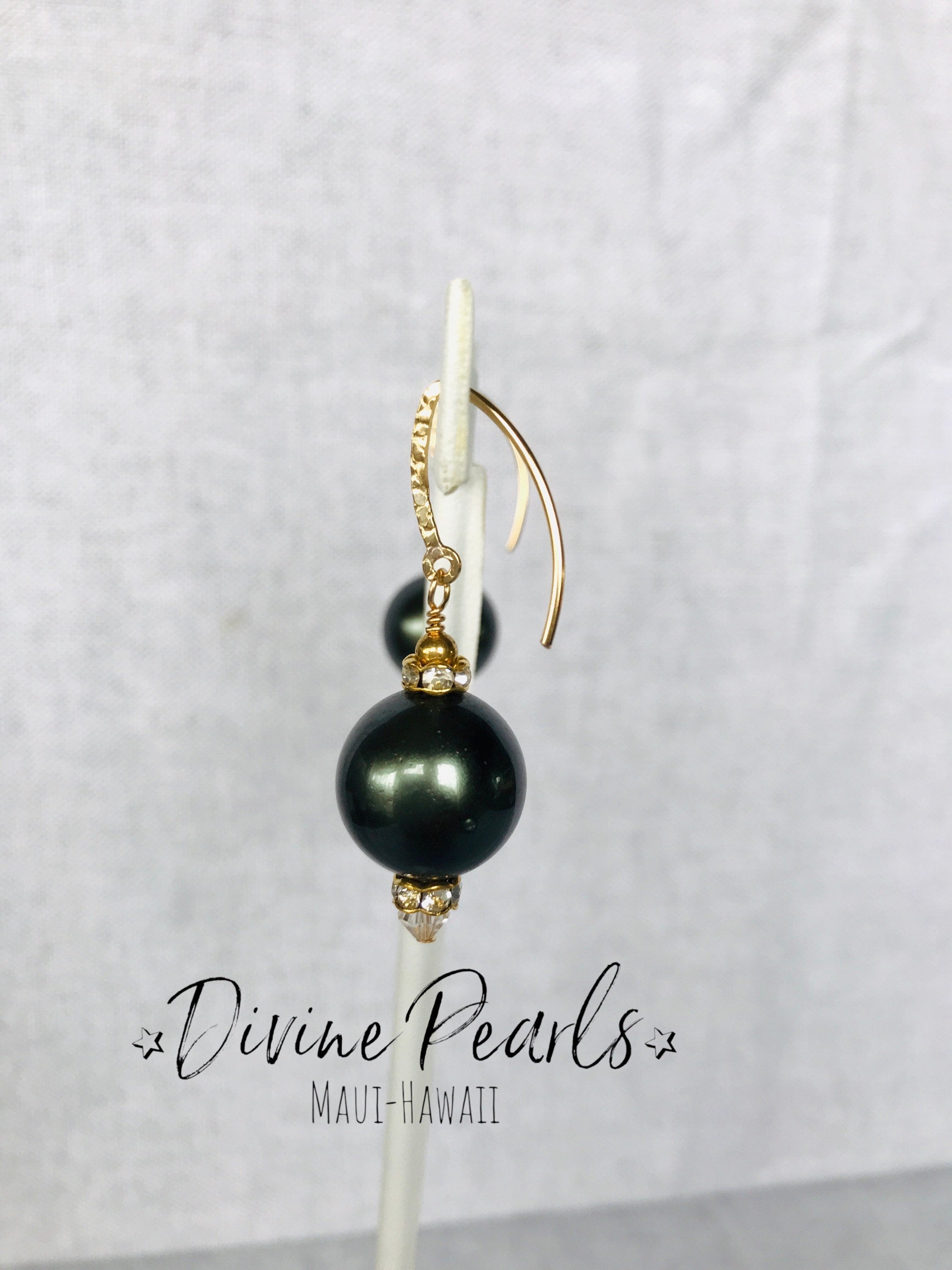 Gold & Black earrings