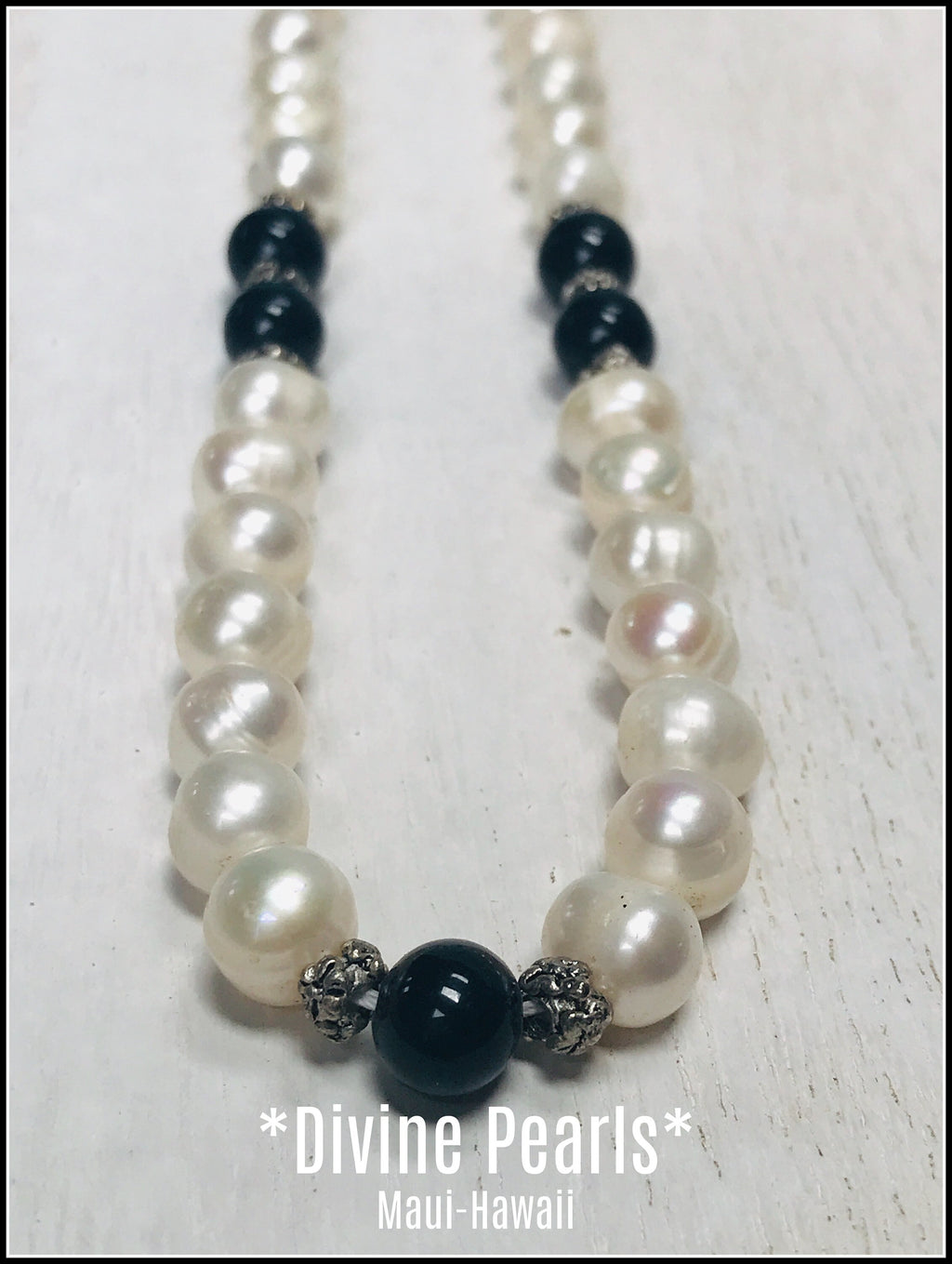 Black Onyx & Fresh water pearls