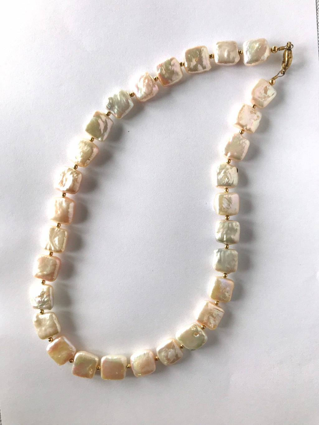 Nacar & rose color coin pearls