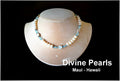 Beautiful FreshWater pearls & slovaski Crystals  Necklace .hand made. Sterling silver