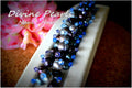 Different Shade Purple & Blue "Cha Cha Bracelet" sterling silver