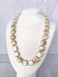 Nacar & rose color coin pearls