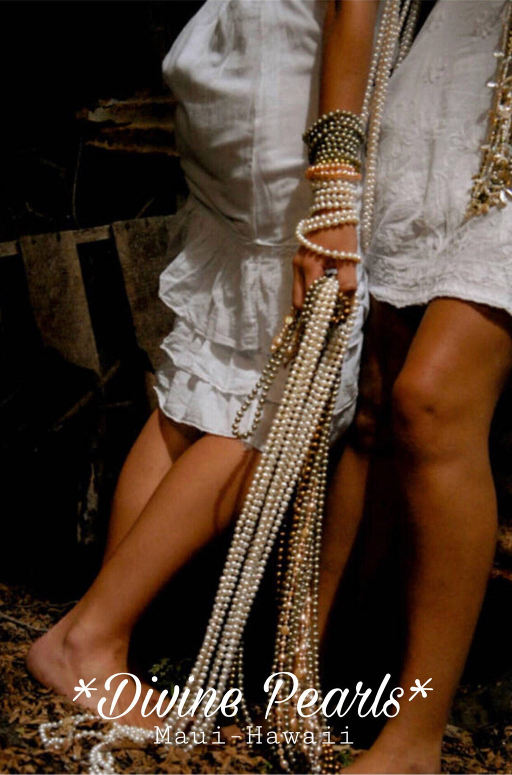 White & peach love bracelet