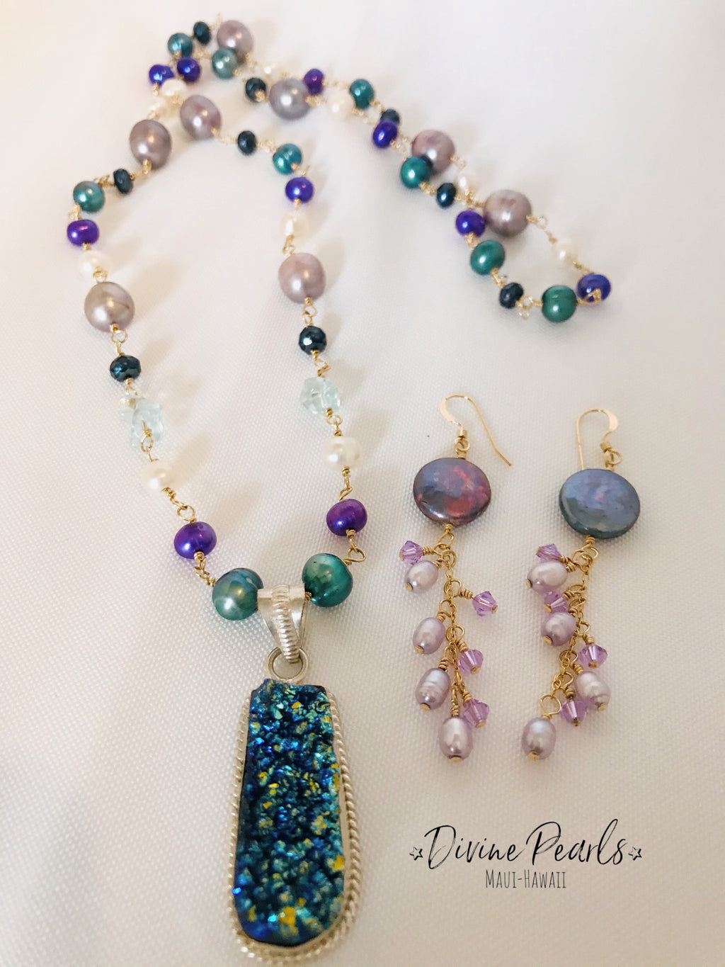 Coin pearls freshwater pearls earrings